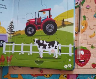 gran lote puzzle niños pequeños camiones tractor