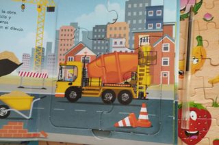 gran lote puzzle niños pequeños camiones tractor