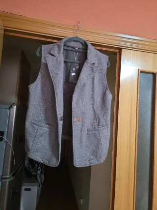 Chaleco de espiga mujer