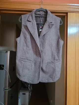 Chaleco de espiga mujer