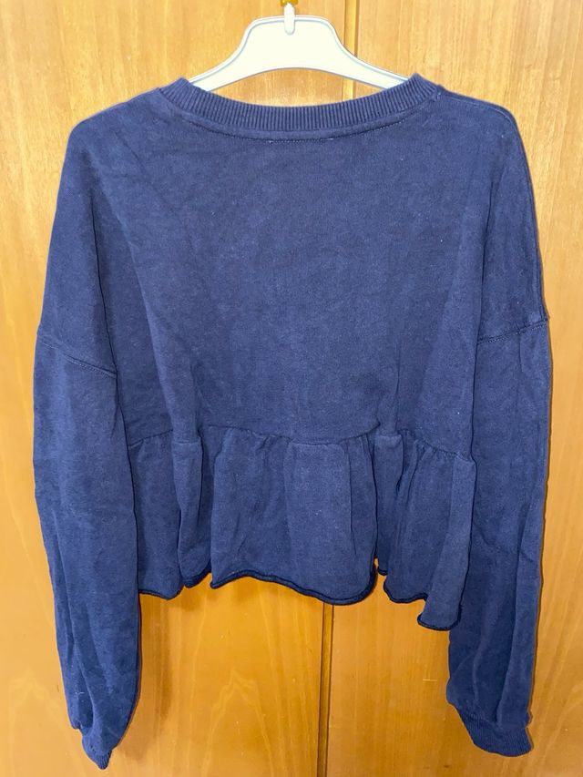 Sudadera Bershka afelpada gris XS