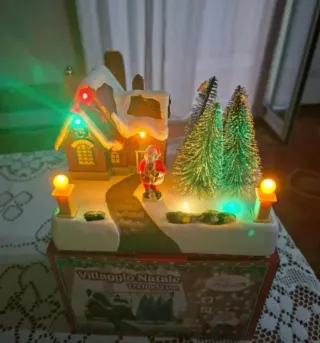 Set natalizio con luci