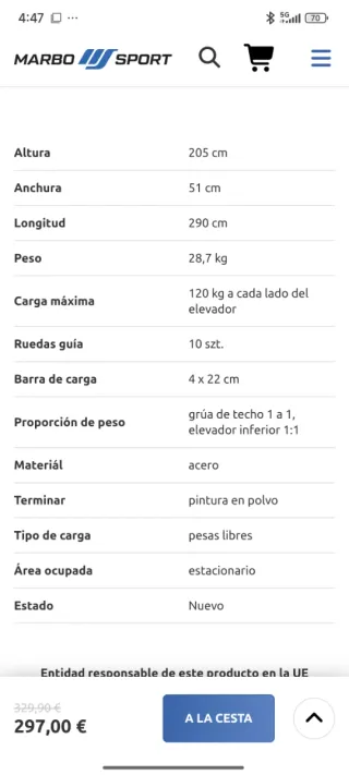Polea doble para gimnasio