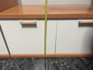 Mueble TV comedor blanco y roble