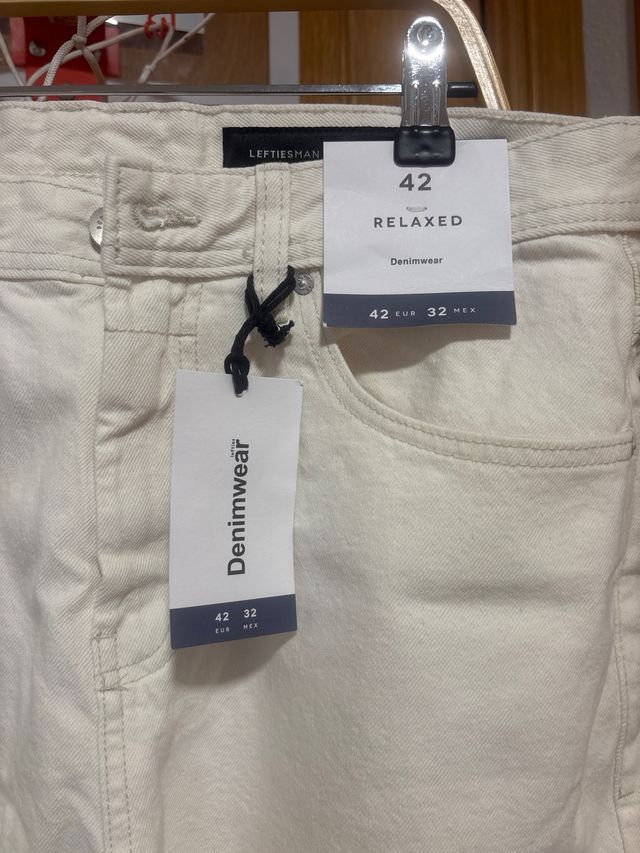 Vaqueros Lefties Talla 42 Beige Relaxed
