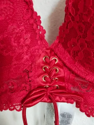 Sujetador rojo encaje push up New Yorker