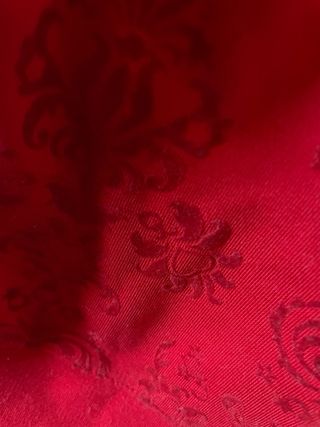 Vestito rosso bambina con fiocco, motivo in riliev