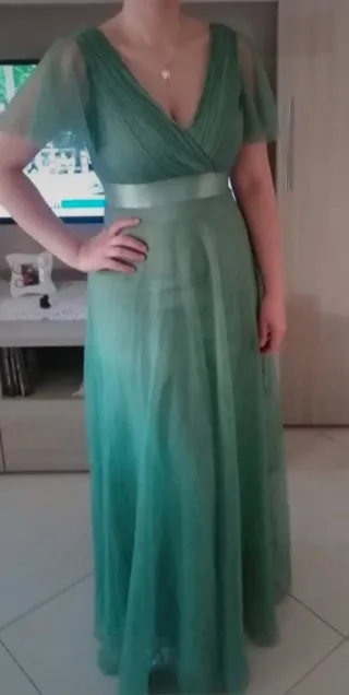 Abito elegante donna verde/blu