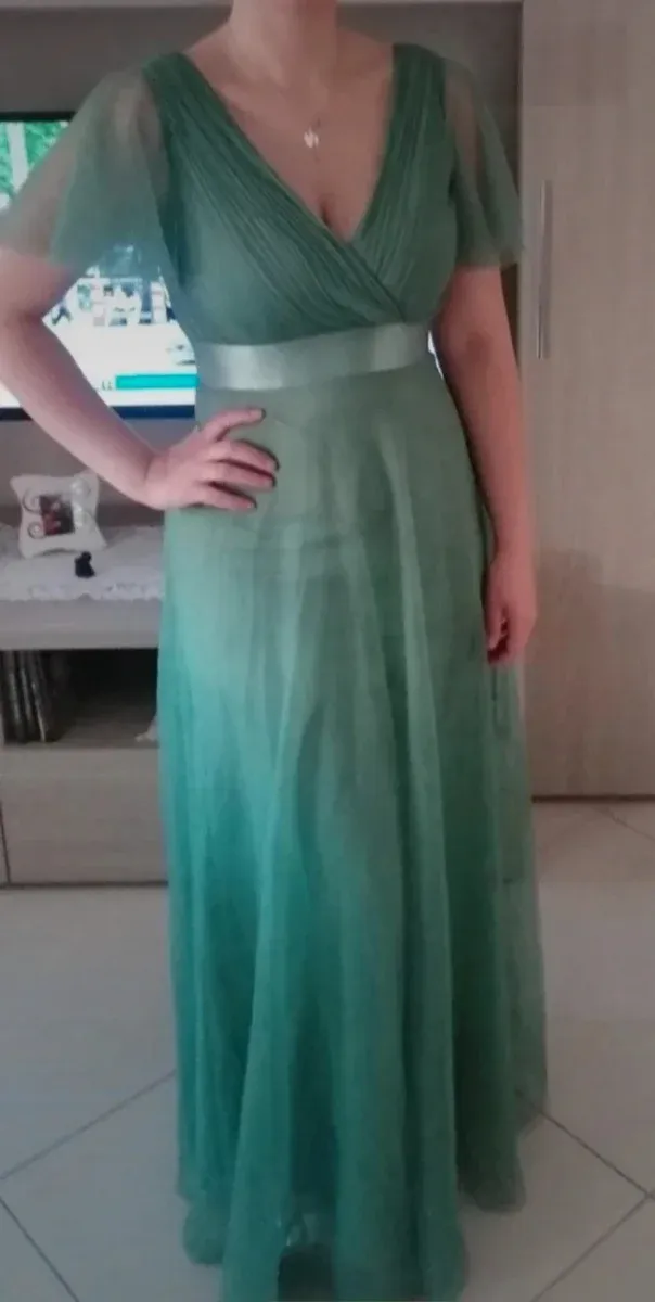 Abito elegante donna verde/blu