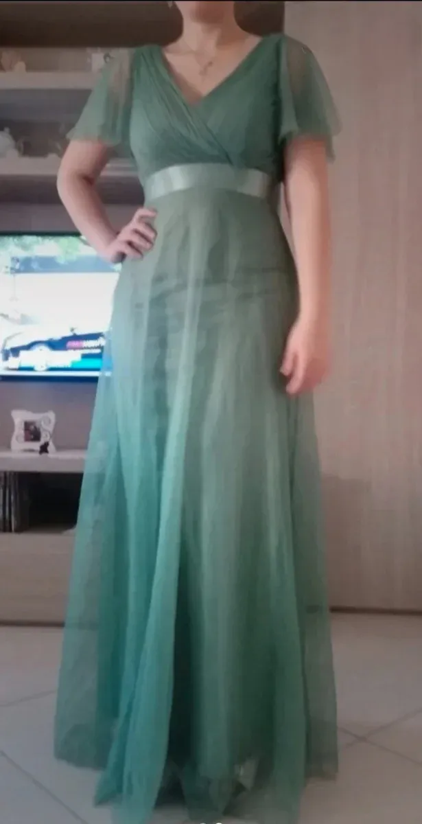 Abito elegante donna verde/blu