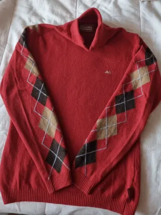 Jersey Lana Thomas Burberry Rojo T M-S