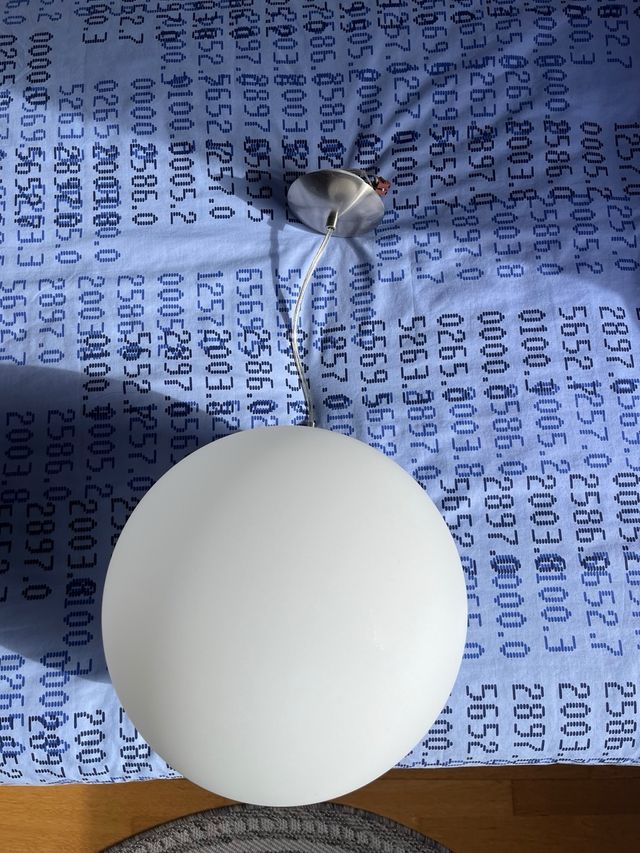 Lámpara colgante esfera cristal y metal