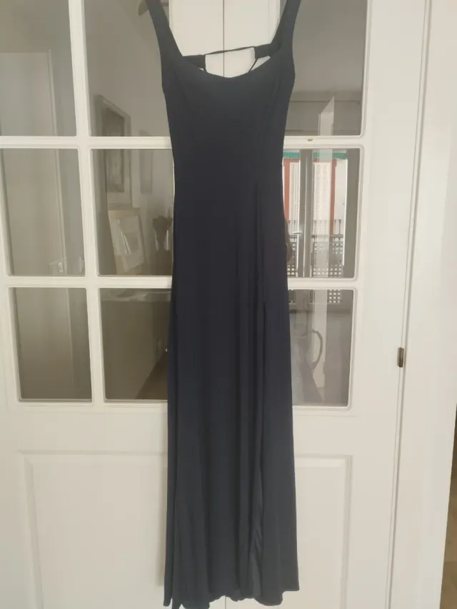 Vestido largo fiesta espalda cruzada