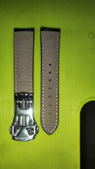 Correas Omega Piel Negra 18mm