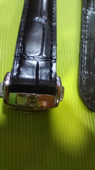 Correas Omega Piel Negra 18mm