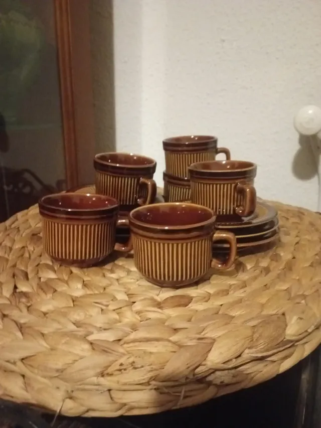 6 unidades de Juego de tazas de café de cerámica