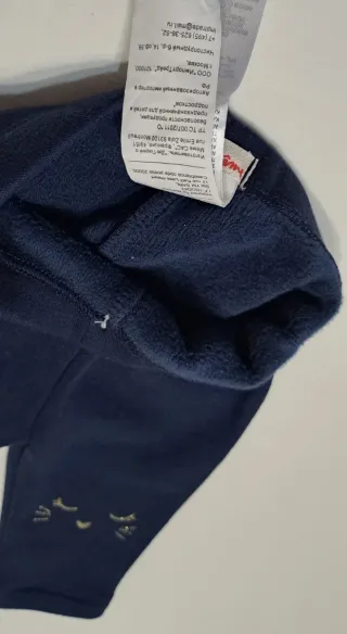 Pantaloni bimba 3 mesi 59 cm blu con gattini