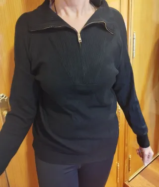 Jersey cuello alto cremallera Talla M/L