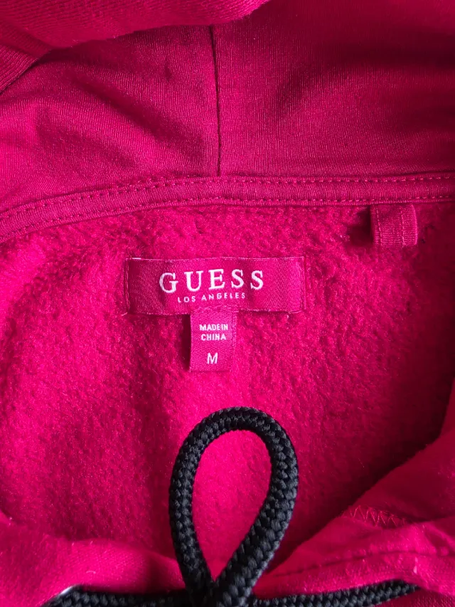 Sudadera Guess Talla M Roja/Blanca/Negra