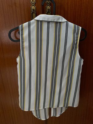 Blusa sin mangas a rayas para niña talla 10-12 año