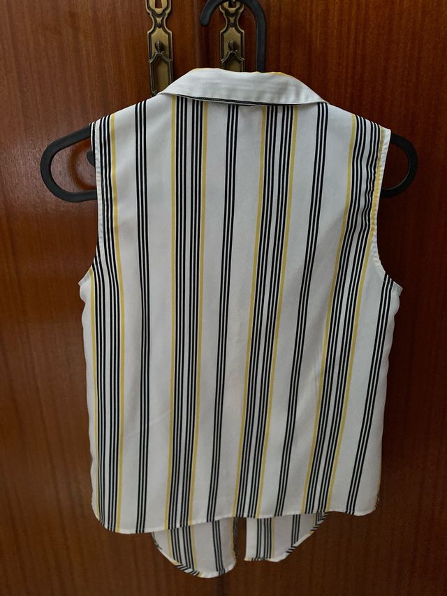Blusa sin mangas a rayas para niña talla 10-12 año