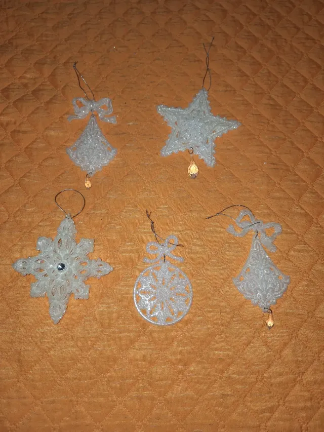 Addobbi Albero Natale Fiocchi Stella Fiocco Neve