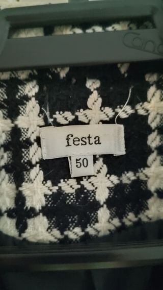 Americana cuadros blanco y negro Talla 50