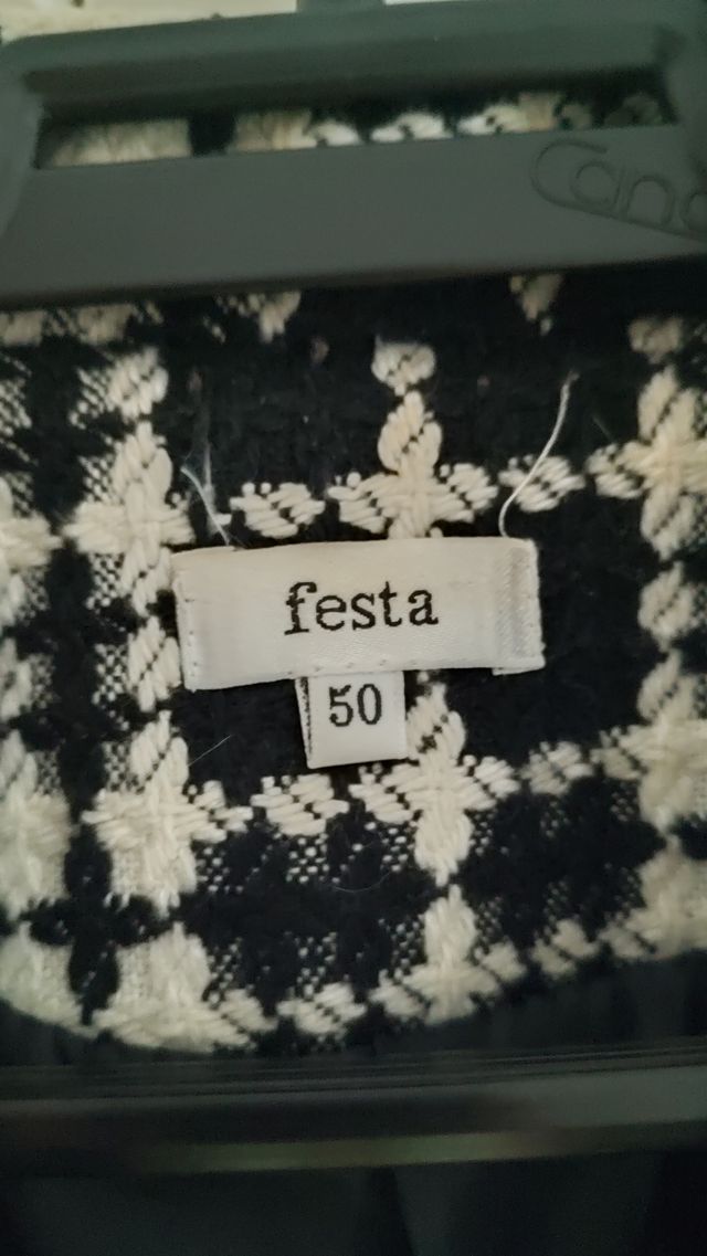 Americana cuadros blanco y negro Talla 50