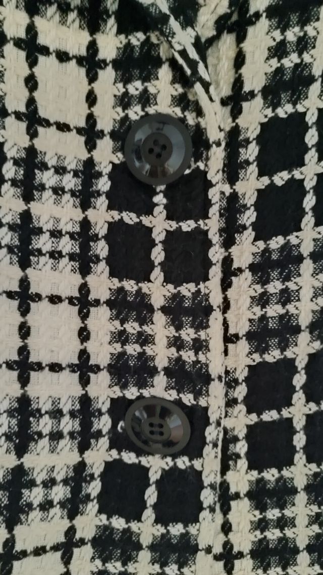 Americana cuadros blanco y negro Talla 50