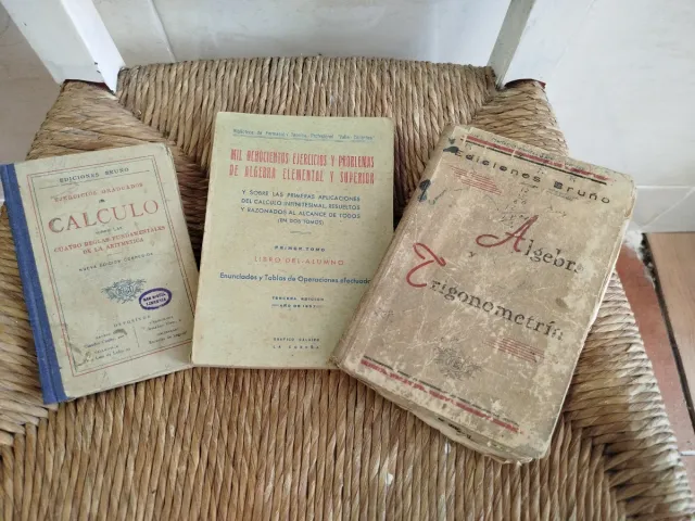 Lote 3 libros antiguos álgebra cálculo