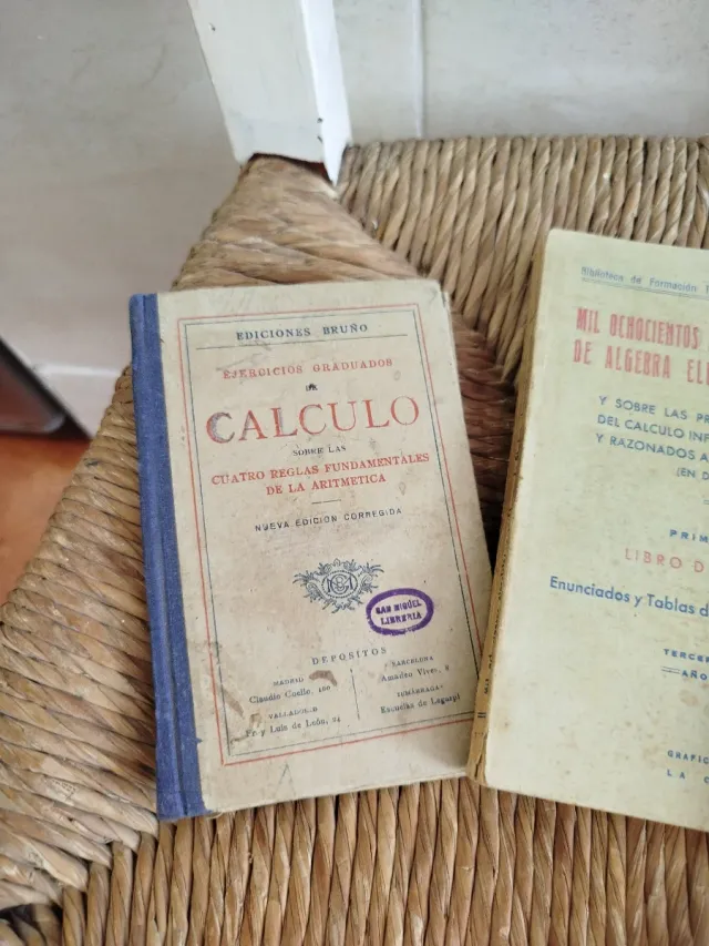 Lote 3 libros antiguos álgebra cálculo