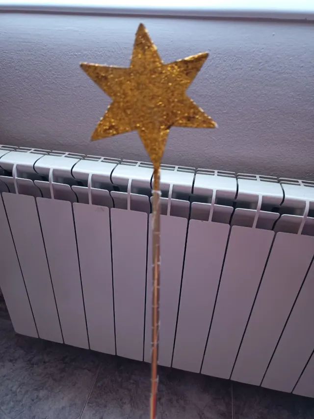 Varita Mágica Estrella Dorada Disfraz