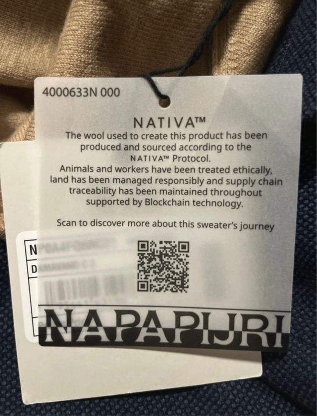 Jersey Napapijri 100% Lana Merino Marrón