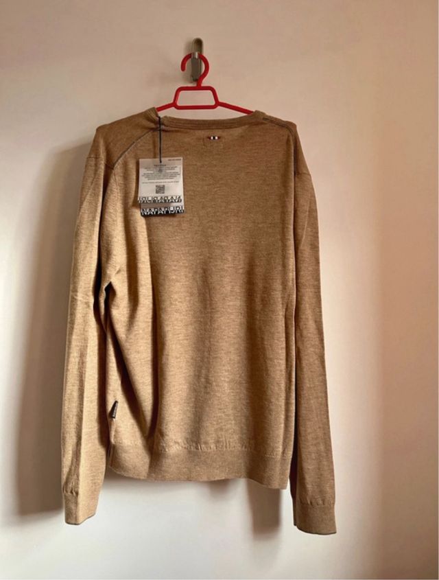 Jersey Napapijri 100% Lana Merino Marrón