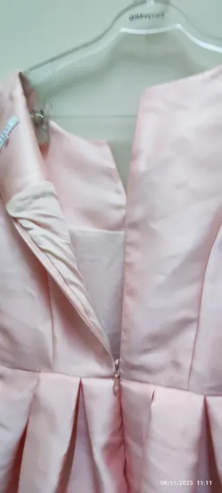 Abito da cerimonia rosa con fiocco