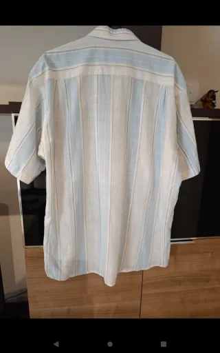 Camisa de hombre Palaci's rayas azul y beige