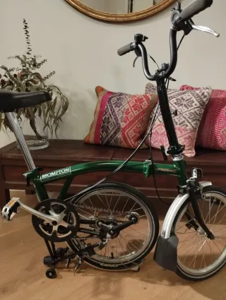Bicicleta Brompton 3 velocidades verde