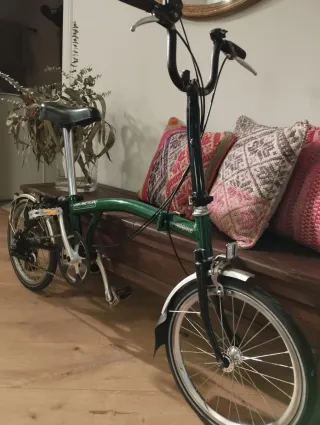 Bicicleta Brompton 3 velocidades verde