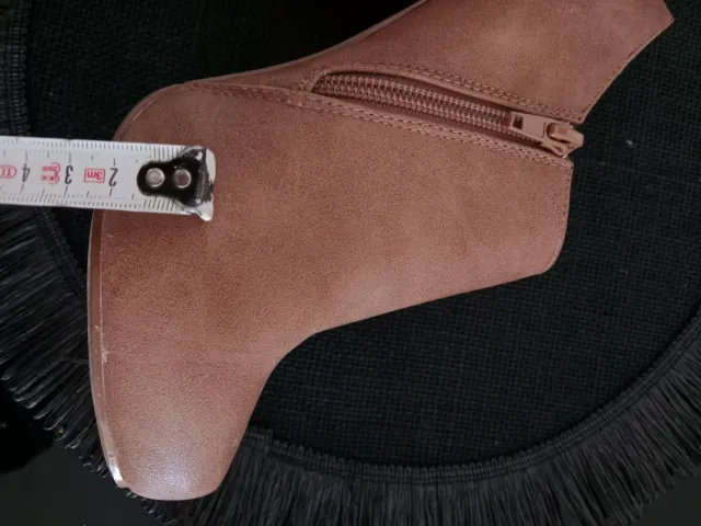 Botines tacón alto beige/marrón