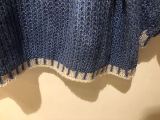 Maglione vintage azzurro e bianco