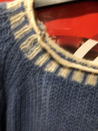 Maglione vintage azzurro e bianco