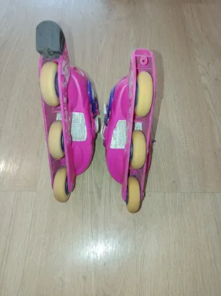 Patines infantiles rosas y morados