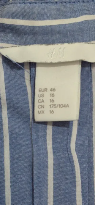 3x2. Camisa Rayas Verticales 100% algodón Talla Gr