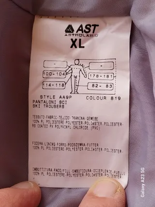 Pantaloni sci uomo AST arancioni