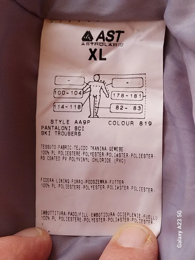 Pantaloni sci uomo AST arancioni