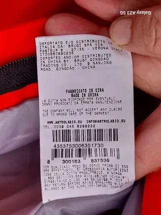 Pantaloni sci uomo AST arancioni