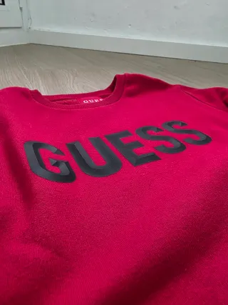 Sudadera Guess Roja Talla L Letras 3D