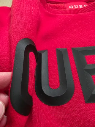 Sudadera Guess Roja Talla L Letras 3D
