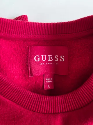 Sudadera Guess Roja Talla L Letras 3D