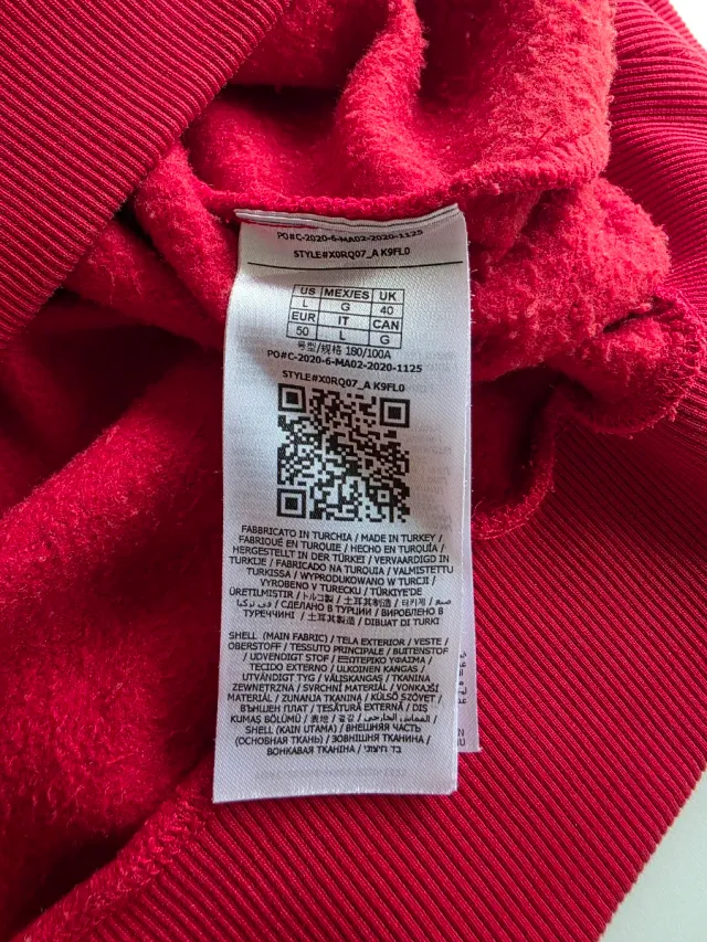 Sudadera Guess Roja Talla L Letras 3D